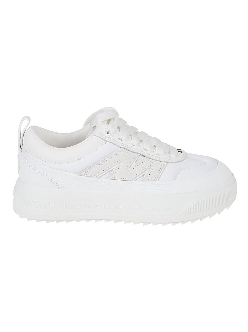 Moncler Low-Top Sneakers With Leather Finishes And Monogram Details