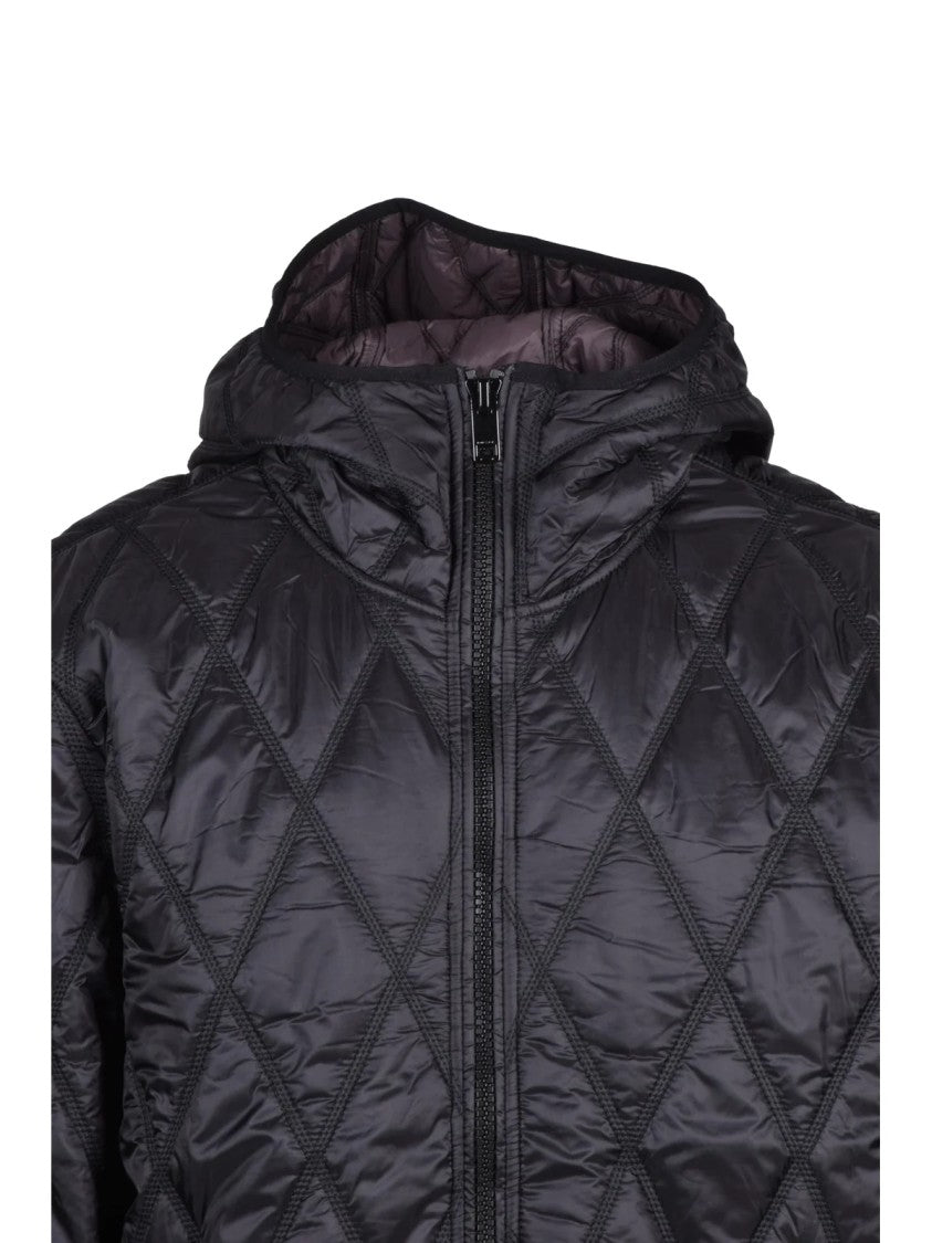 Diesel Black Nylon Centogrammi Coat