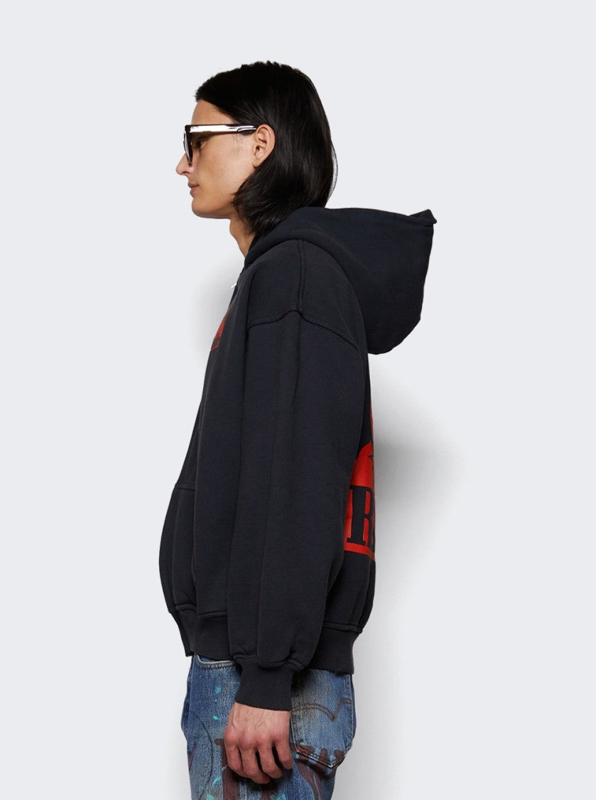 Rhude Moonlight Badge Full Zip Hoodie Black