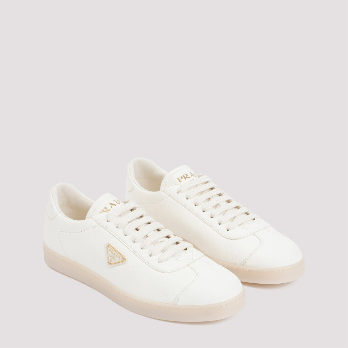 Prada Iane Ivory Deer Leather Sneakers
