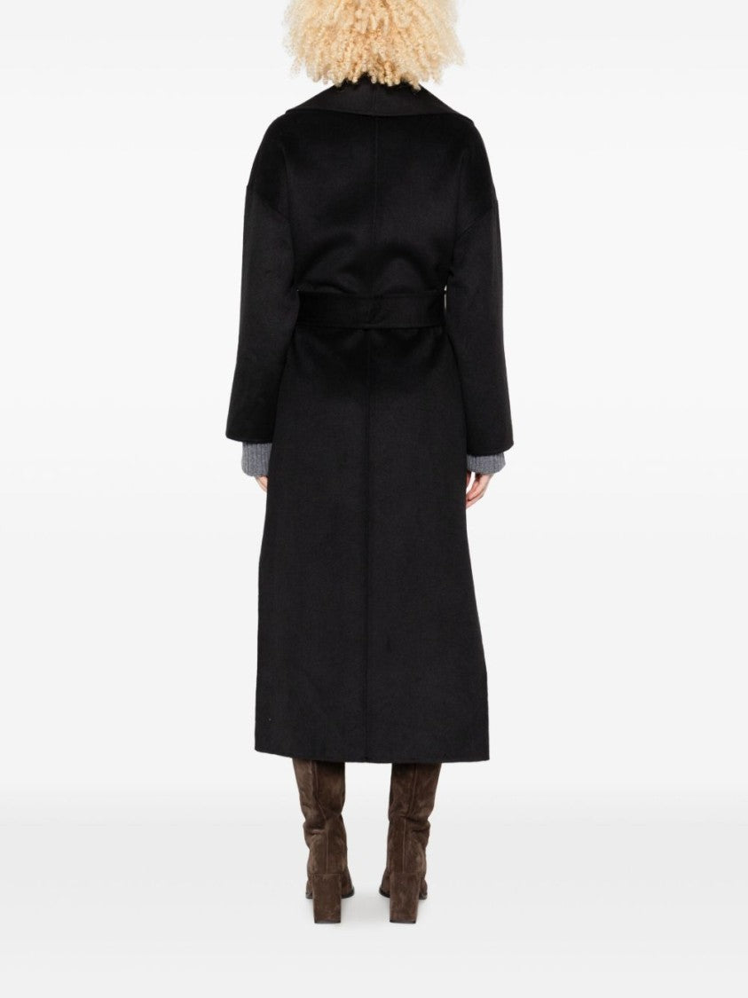 Liu Jo Wrap-Style Long Coat With Self-Tie Belt
