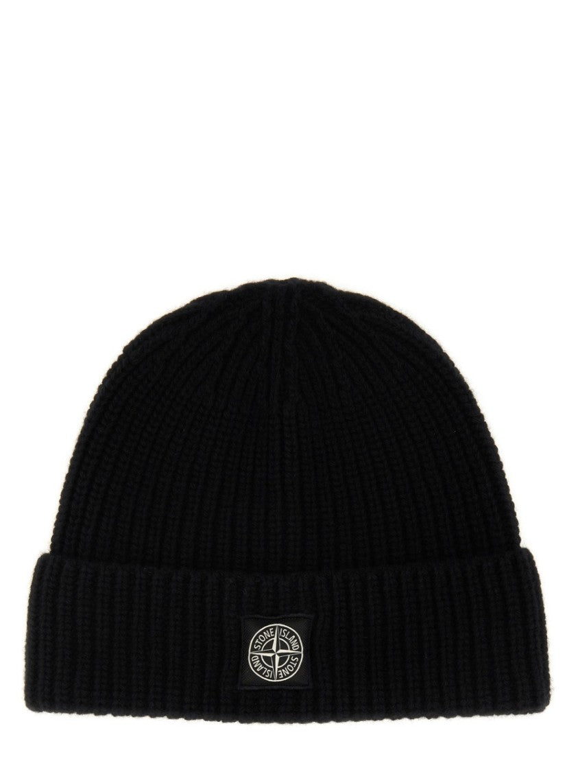 Stone Island Ribbed Knit Wool Cap