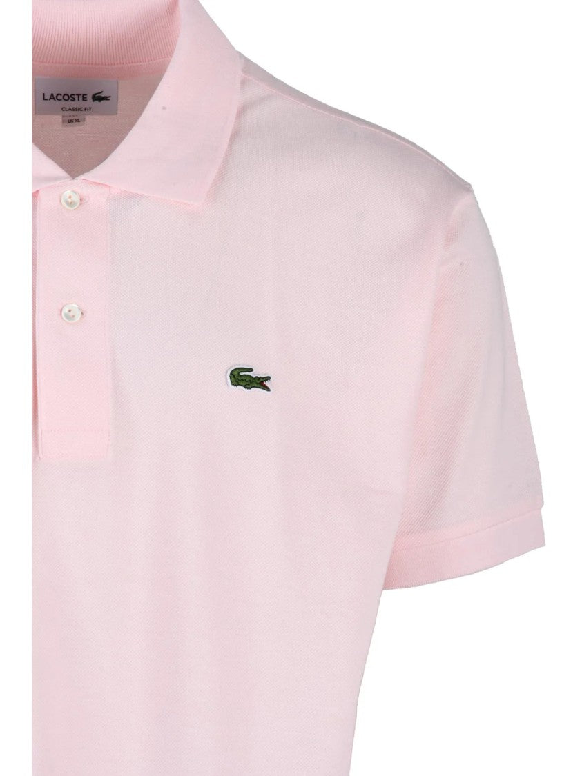 Lacoste Pink Short-Sleeve Cotton Polo Shirt