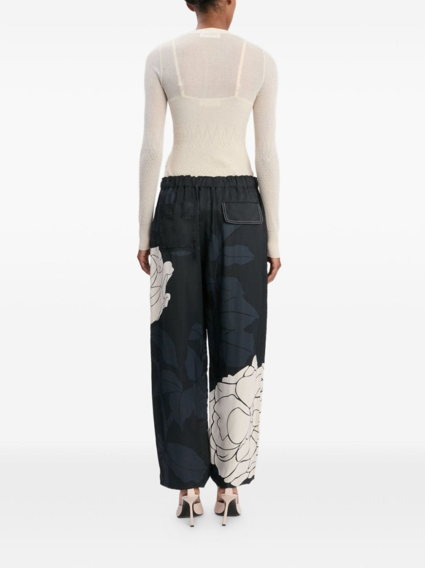 Victoria Beckham Relaxed Fit Black Trousers