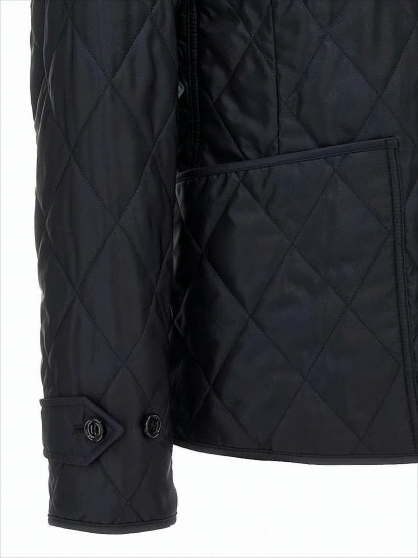 Burberry Tailored Quilted Jacket With Classic Collar