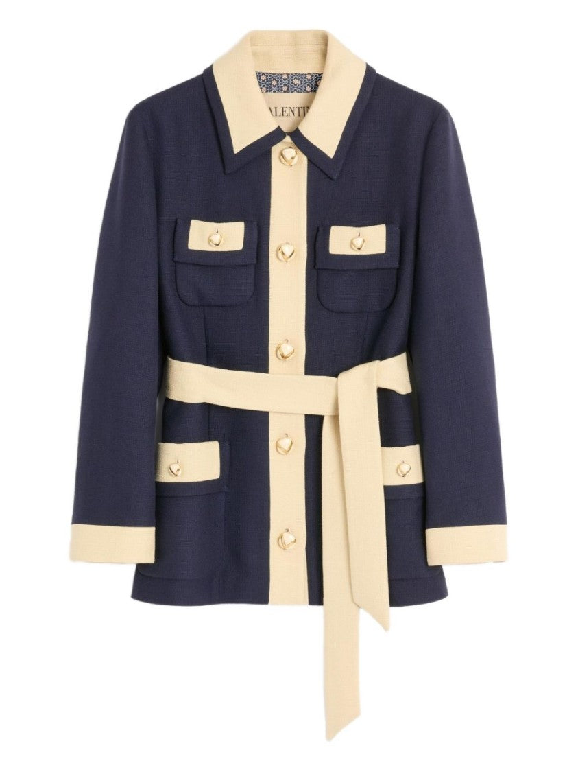 Valentino Garavani Structured Jacket With Belted Waist