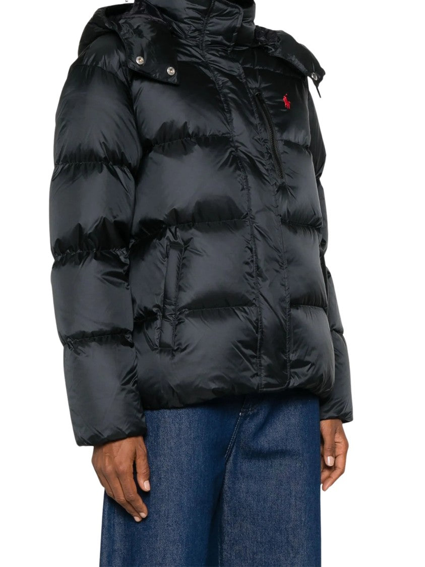 Polo Ralph Lauren Black Glossy Hooded Down Jacket