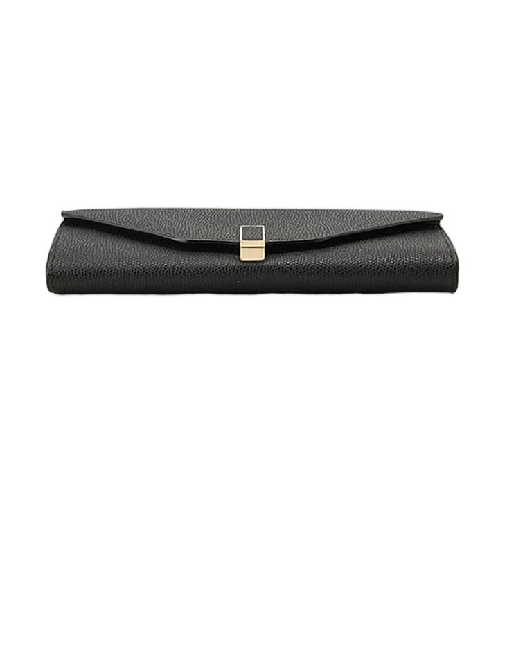 Valextra Dual-Compartment Iside Wallet On Chain In Millepunte Leather