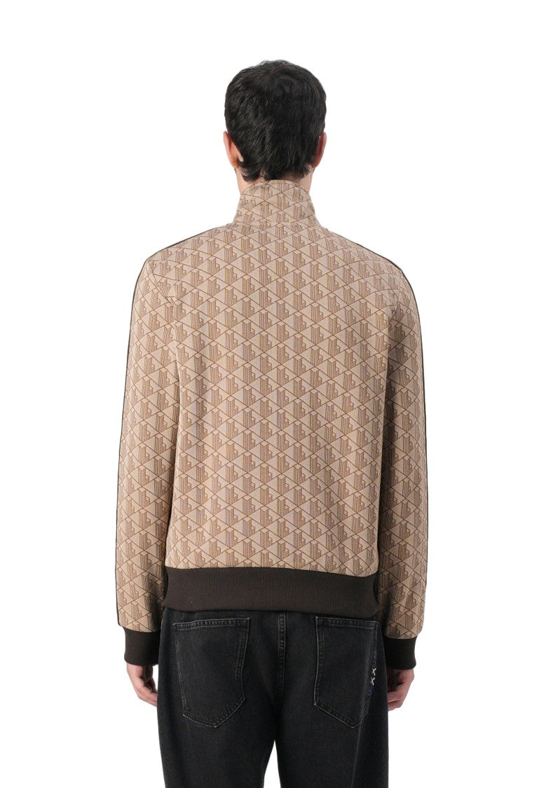 Lacoste Geometric Pattern Retro-Inspired Jacket