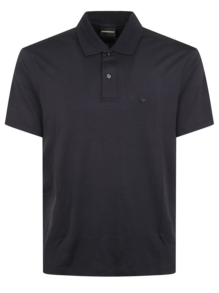 Emporio Armani Minimalist Embossed Logo Polo Shirt