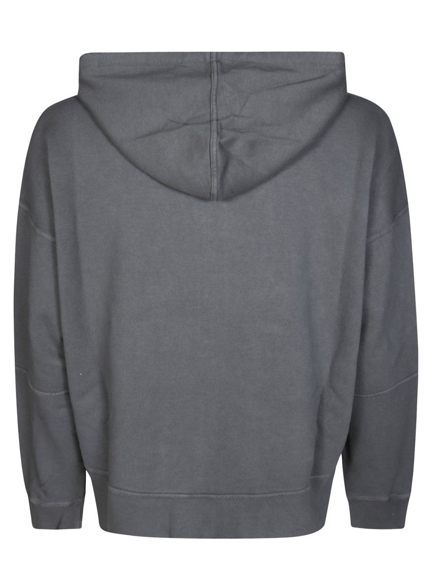 Golden Goose Hooded Sweatshirt With Logo Print And Oblique Pockets