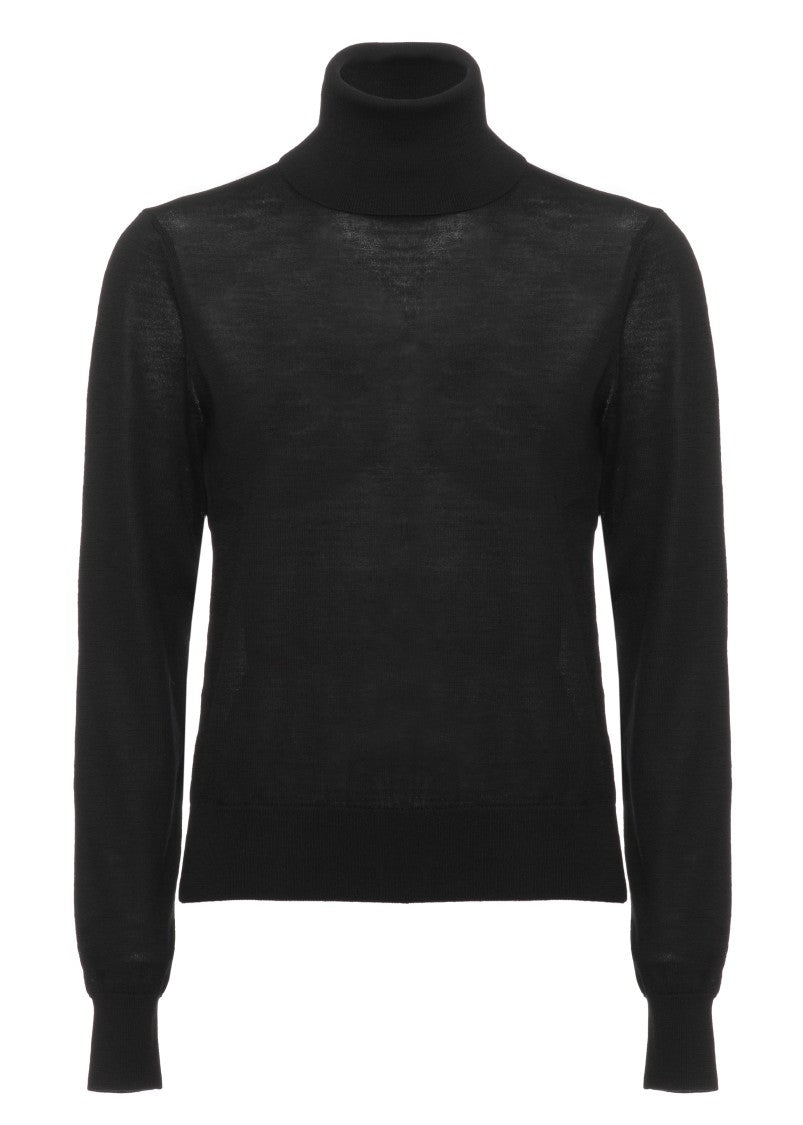 Polo Ralph Lauren Black High Neck Wool Sweater