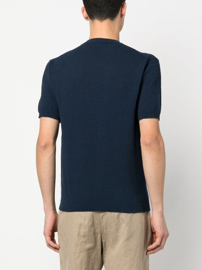 Drumohr Soft Short-Sleeved Blue T-Shirt