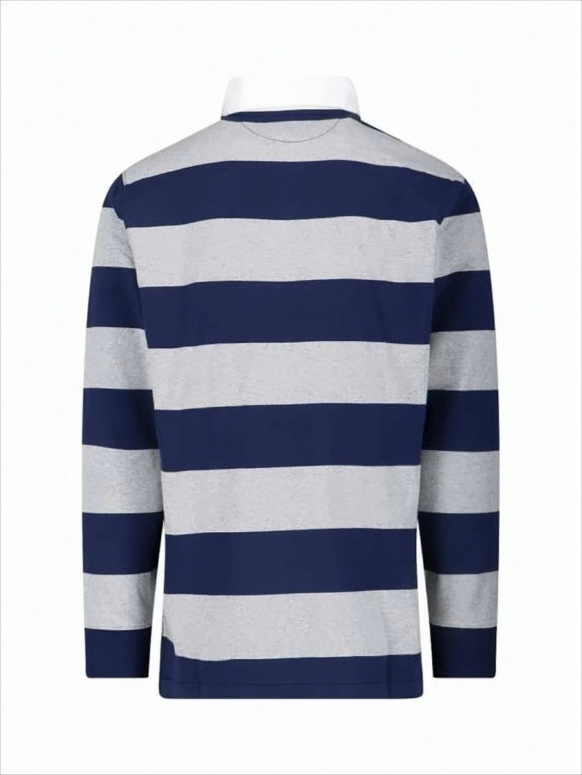 Polo Ralph Lauren Long-Sleeve Polo Shirt With Broad Horizontal Stripes