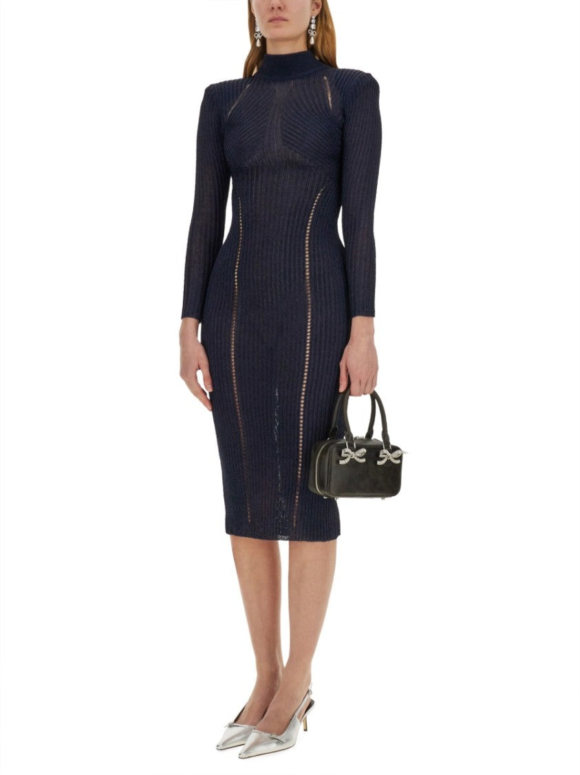 Self-Portrait Lurex Knit Midi Dress