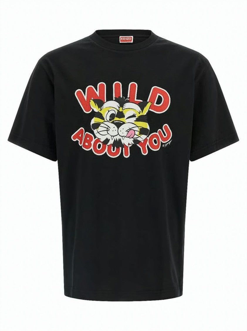 Kenzo Black Graphic Short-Sleeve T-Shirt