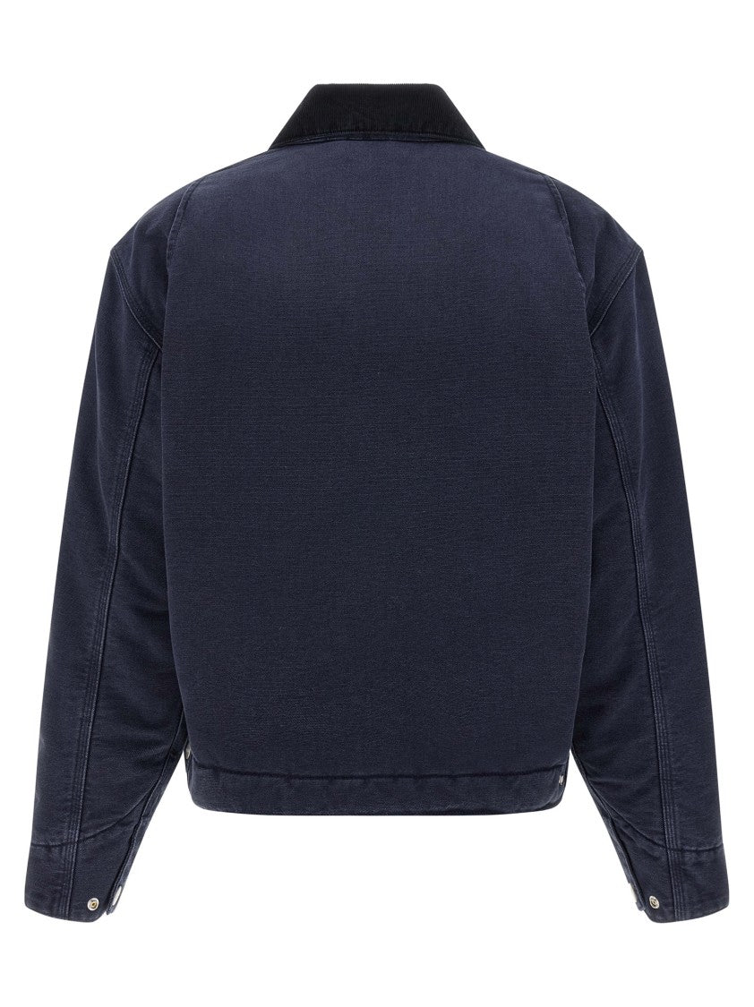 Carhartt Wip Loose-Fit Blue Og Detroit Jacket With Corduroy Collar