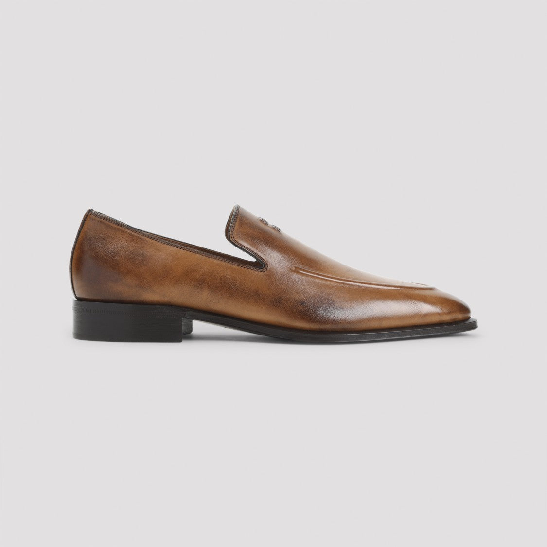 Miu Miu Brown Calf Leather Loafers With Polished Finish