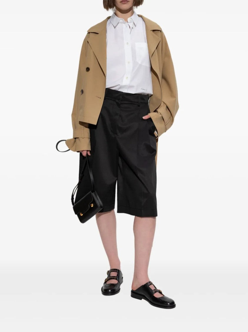 Marni Embroidered-Logo Shorts