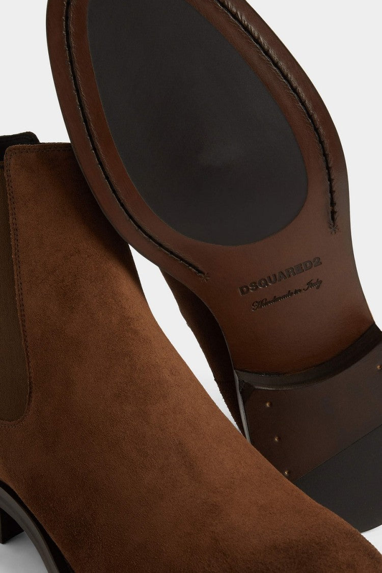 Dsquared2 Brown Suede Chelsea Boots