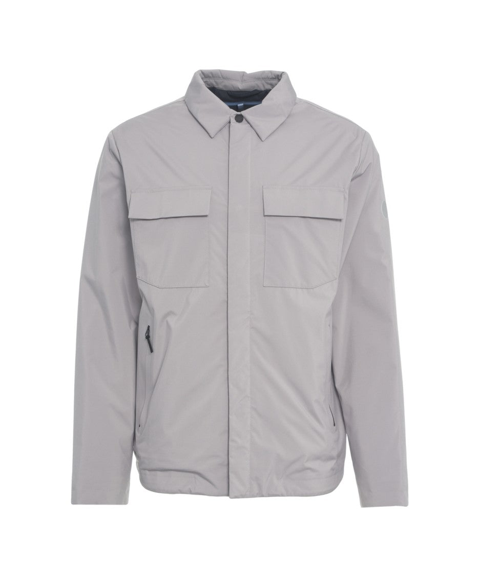People Of Shibuya Kiso Overshirt With Classic Collar And Practical Patch Pockets