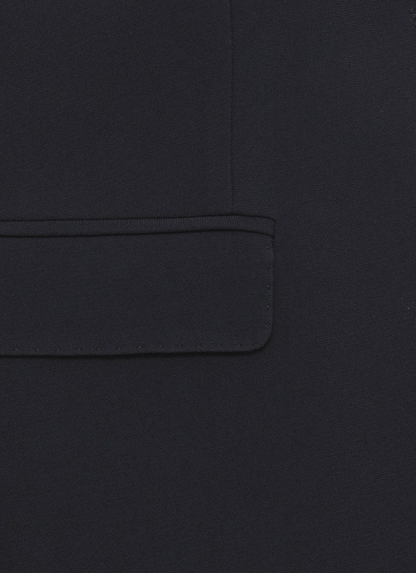 Alberto Biani Black Notched Lapel Buttoned Cuffs Single-Breasted Jacket