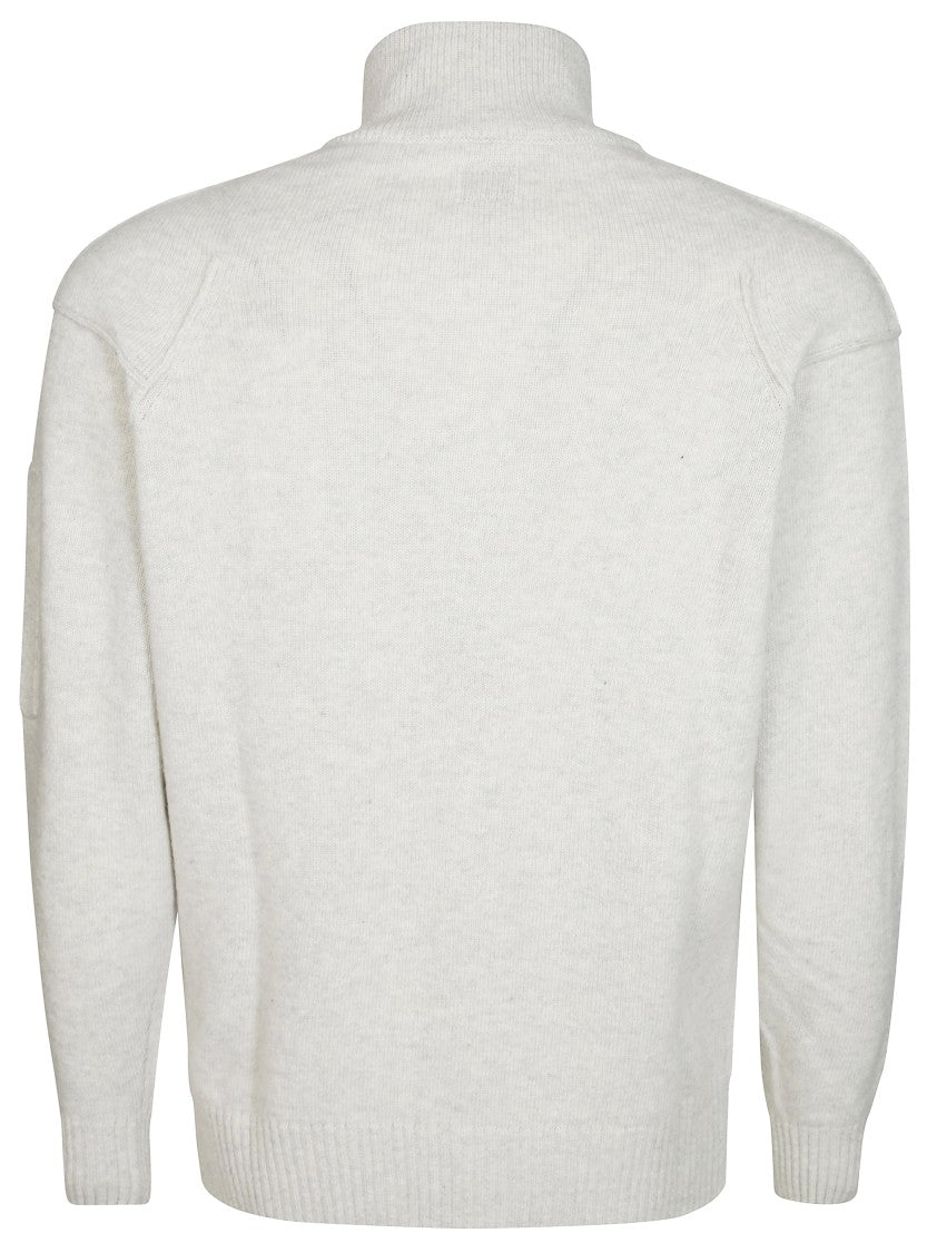 C.P. Company Knitwear Polo Collar In Lambswool Grs