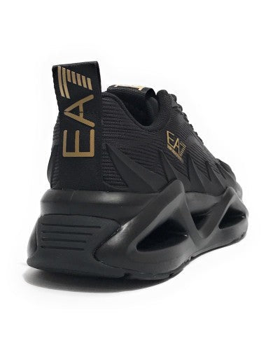 Ea7 Emporio Armani Galaxy Print Knit Sneakers With Sculpted Midsole