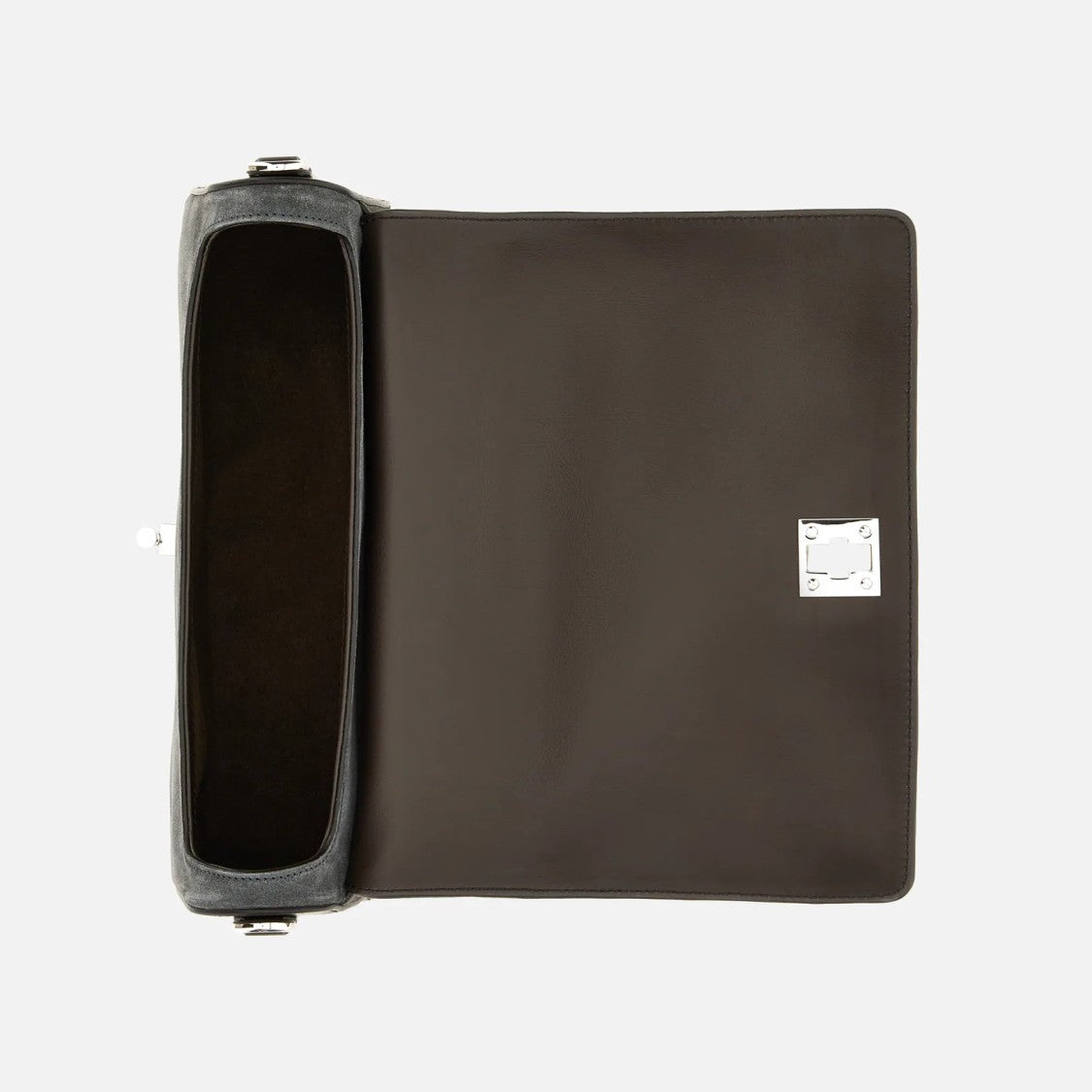 Hogan Suede Nappa Leather H-Clasp Shoulder Bag