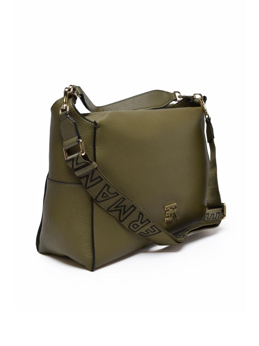 Ermanno Firenze Victoria Large Shoulder Bag With Adjustable Strap And Zip Closure