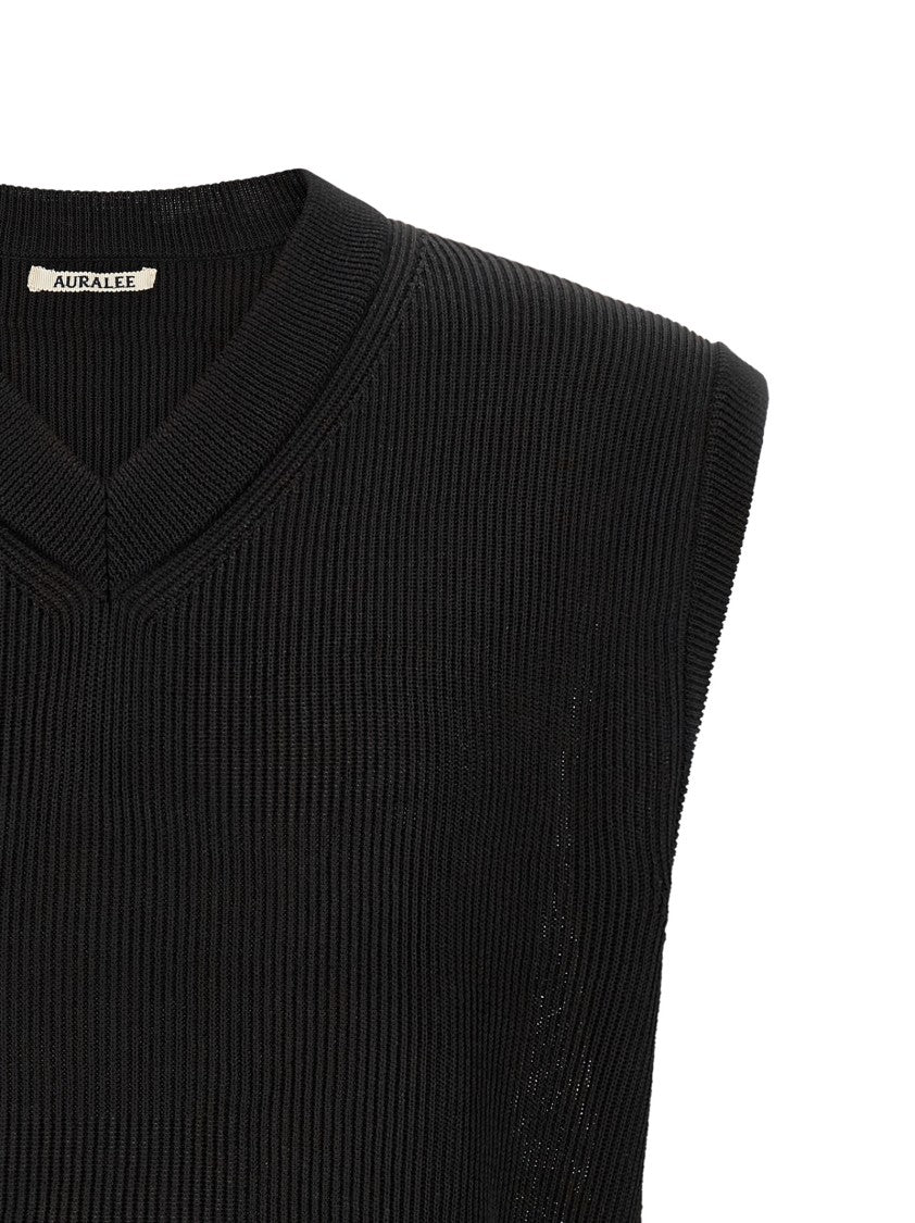Auralee Ribbed Knit Vest