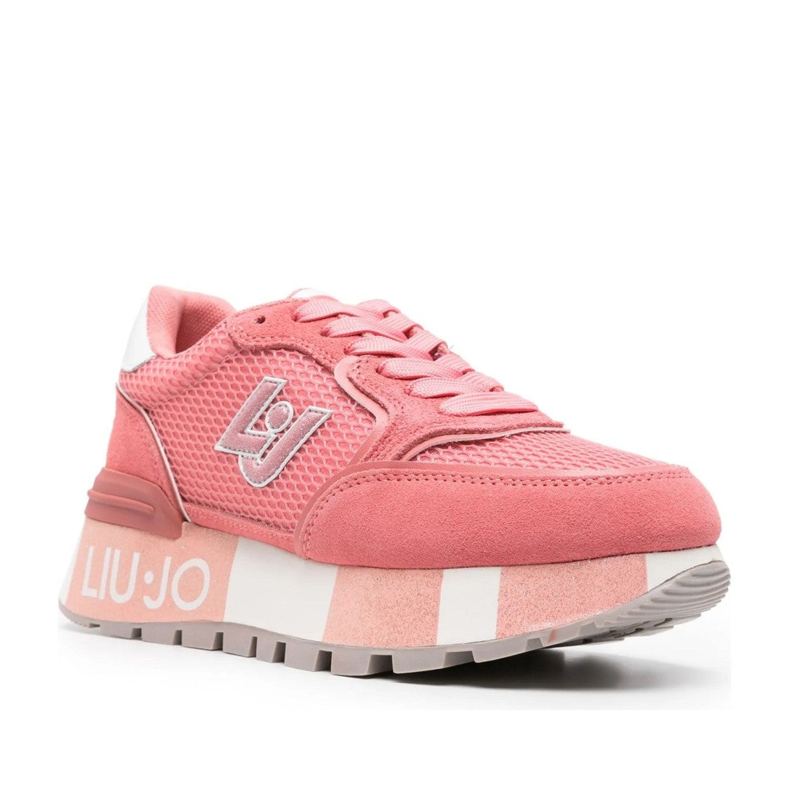 Liu Jo Pink Amazing 25 Vibrant Chunky Sole Lace-Up Sneakers