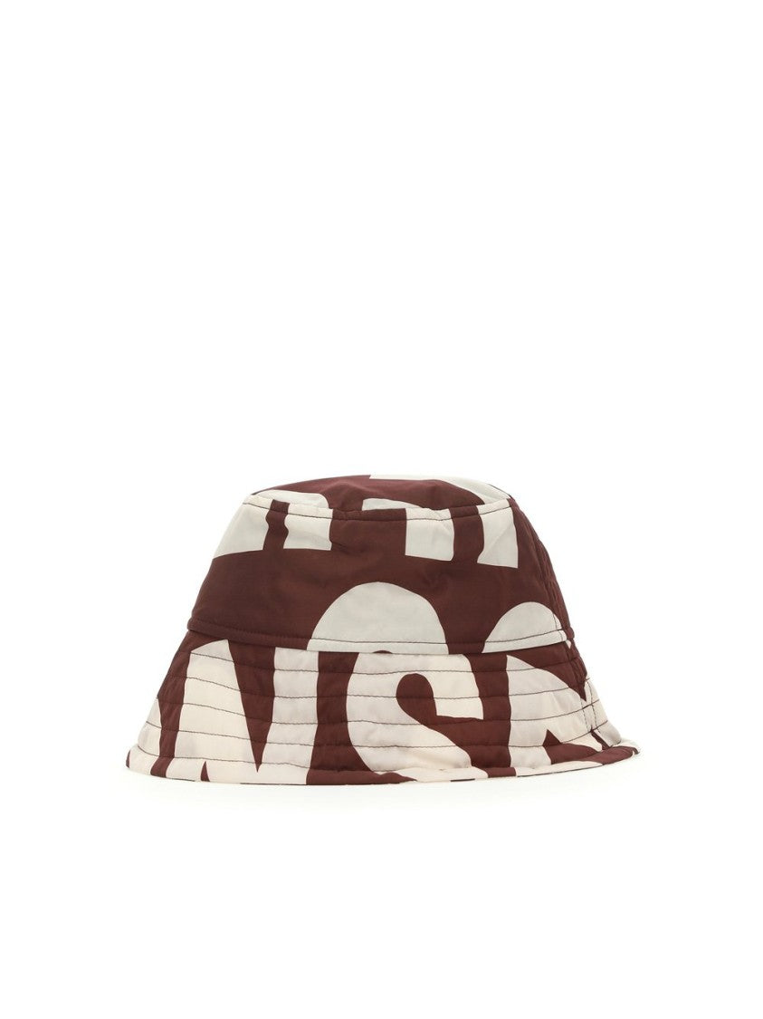 Dries Van Noten All-Over Logo Bucket Hat With Contrast Stitching