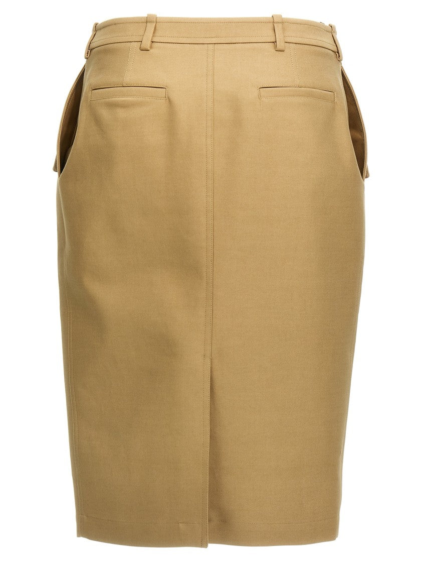 Tom Ford Fitted Pencil Skirt With Front Pockets And Back Split