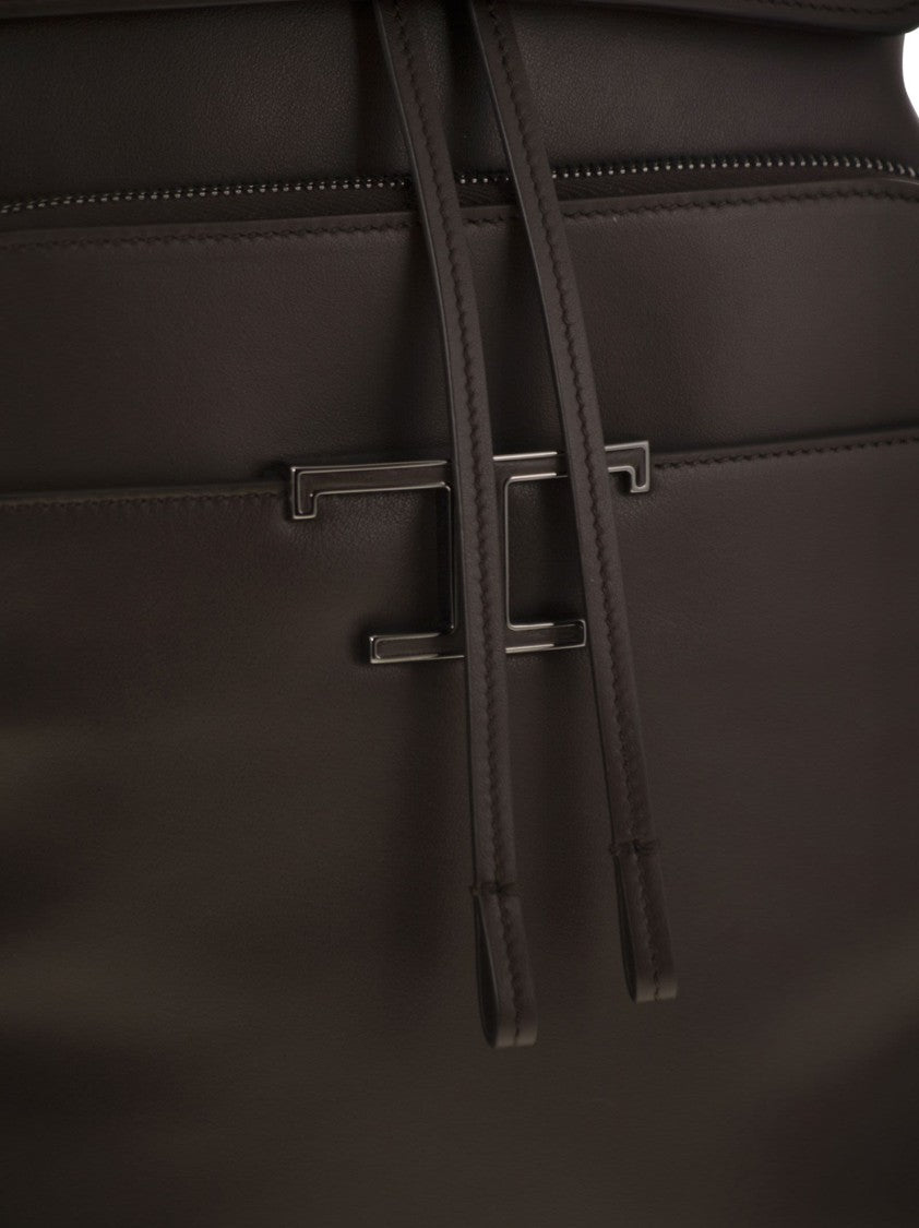 Tod's T Timeless Medium Leather Backpack