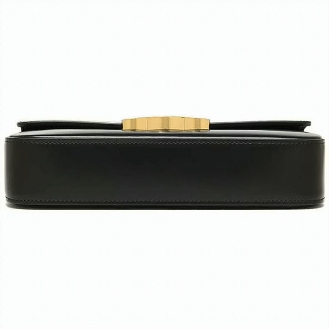 Celine Sleek Black Leather Shoulder Bag