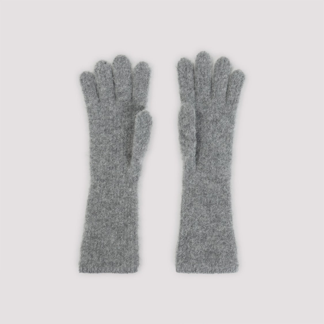 Jacquemus Heathered Grey Alpaca Blend Gloves