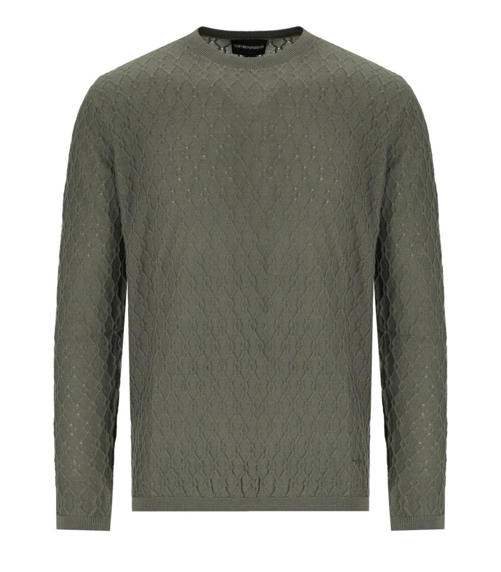 Emporio Armani Military Green Crewneck Sweater