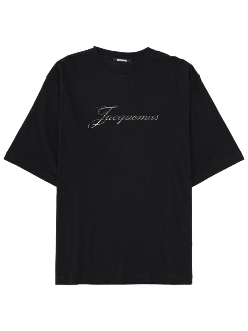 Jacquemus Relaxed Fit Black Organic Cotton-Blend T-Shirt