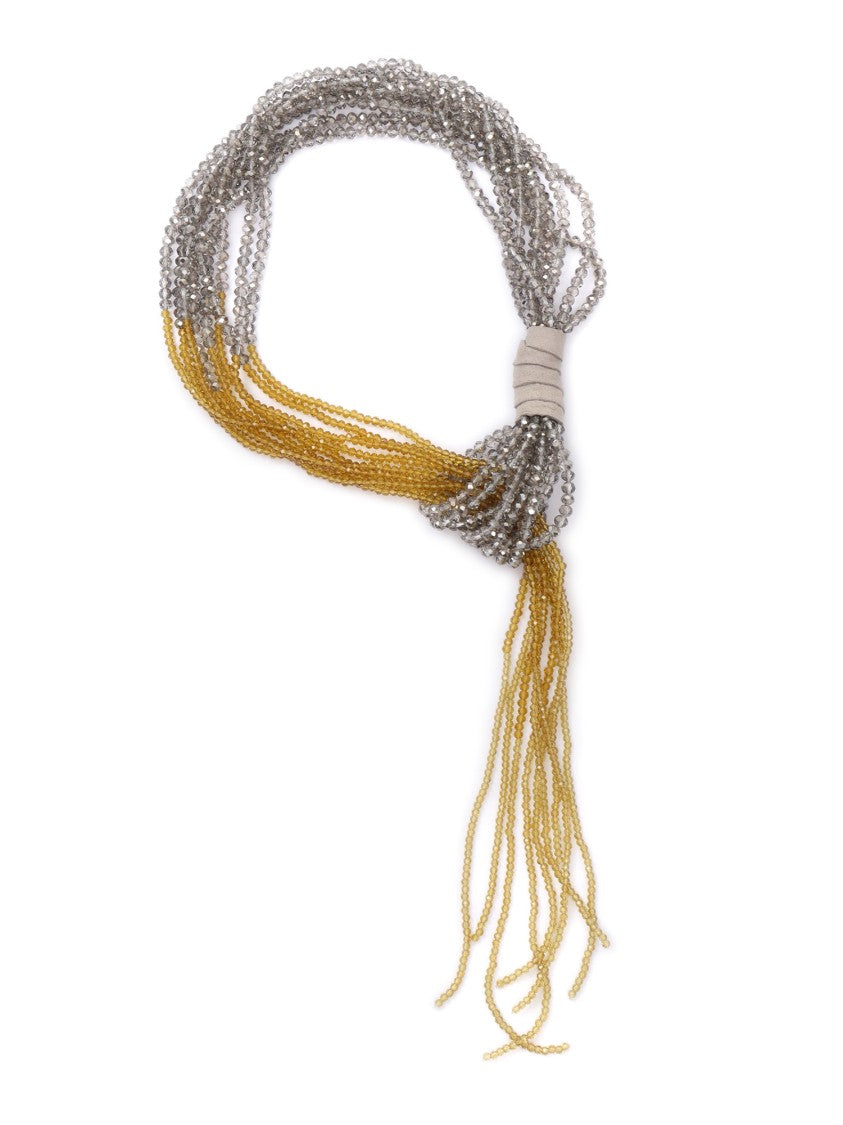 Antonelli Firenze Cascading Glass Bead Necklace With Silver