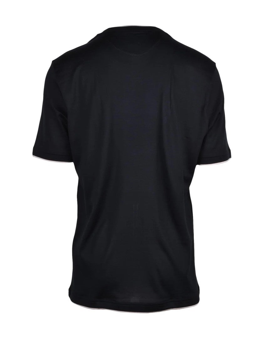 Eleventy Black Versatile Breathable Cotton T-Shirt