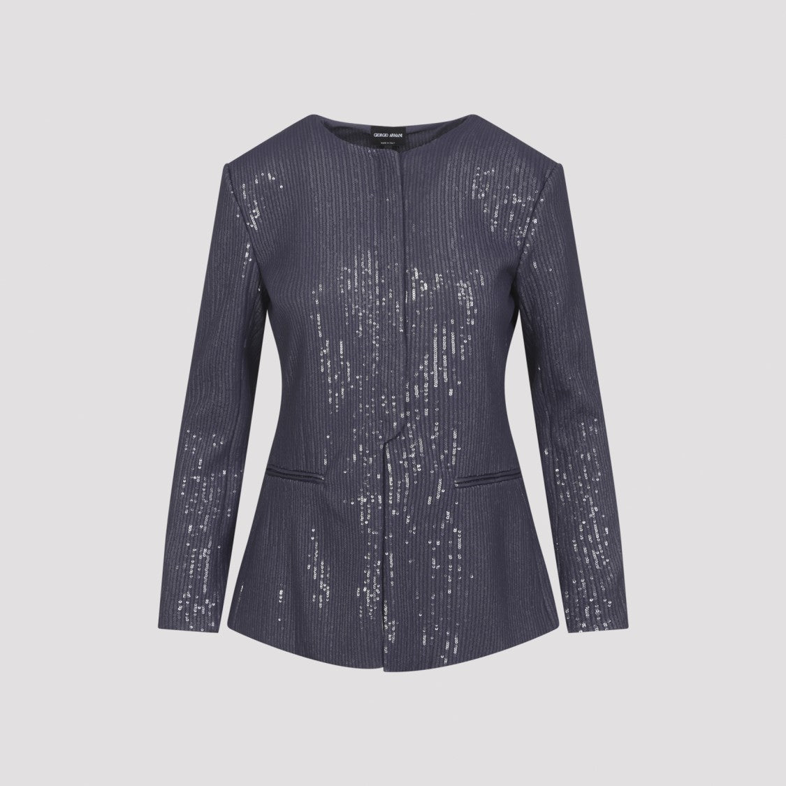 Giorgio Armani Tailored Blazer With Subtle Vertical Stripes
