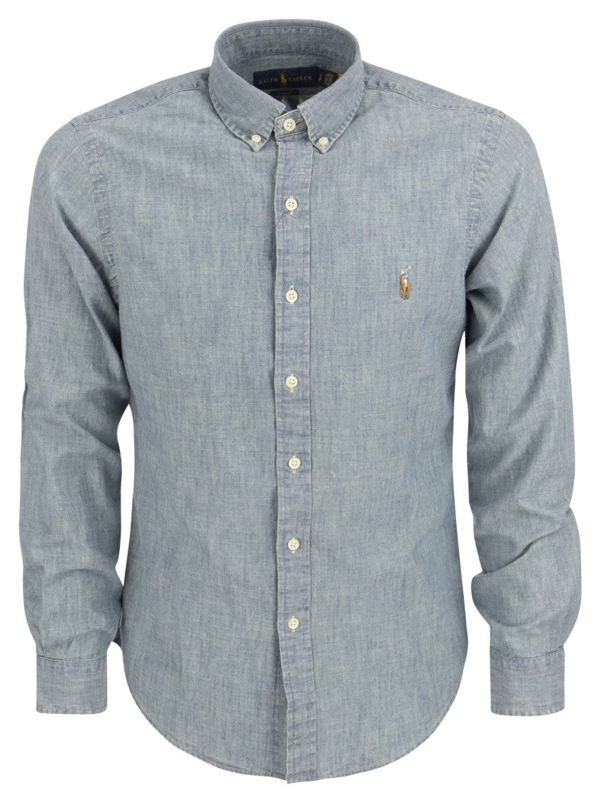 Polo Ralph Lauren Indigo-Dyed Slim-Fit Chambray Shirt