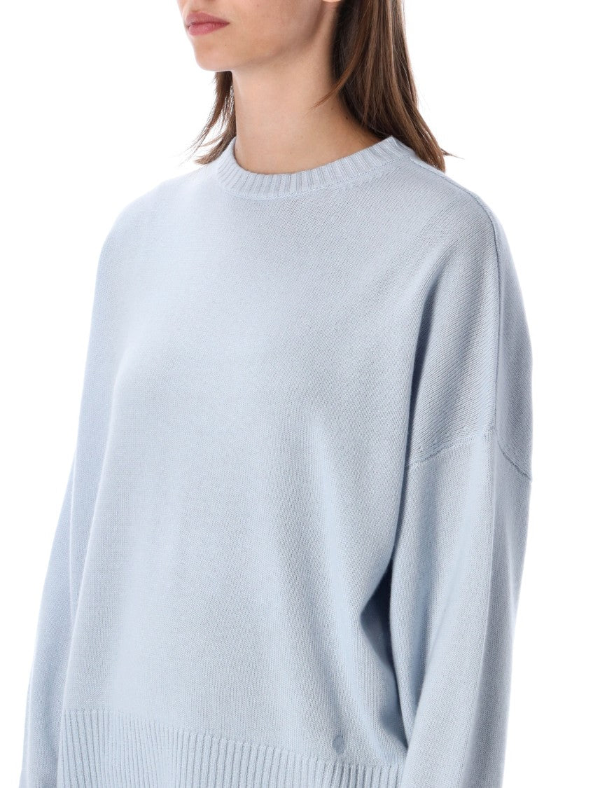 Loulou De Saison Pure Cashmere Crewneck Sweater With Ribbed Details