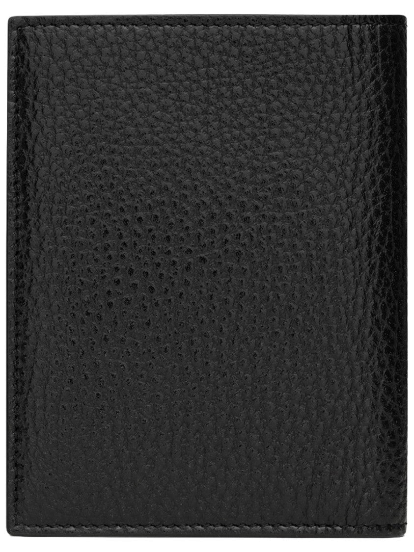 Saint Laurent Cassandre Compact Textured Bifold Wallet