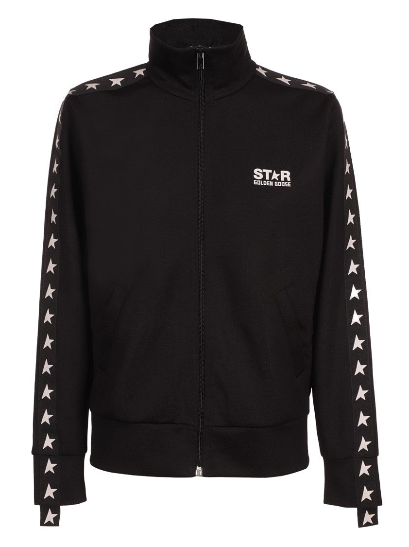 Golden Goose High-Collar Sweatshirt With Star Detailing And Zipper