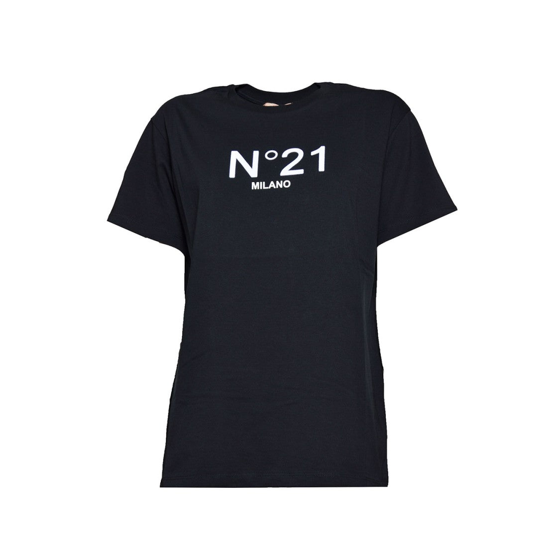 N°21 Cotton Jersey T-Shirt With Contrasting Velvet Logo
