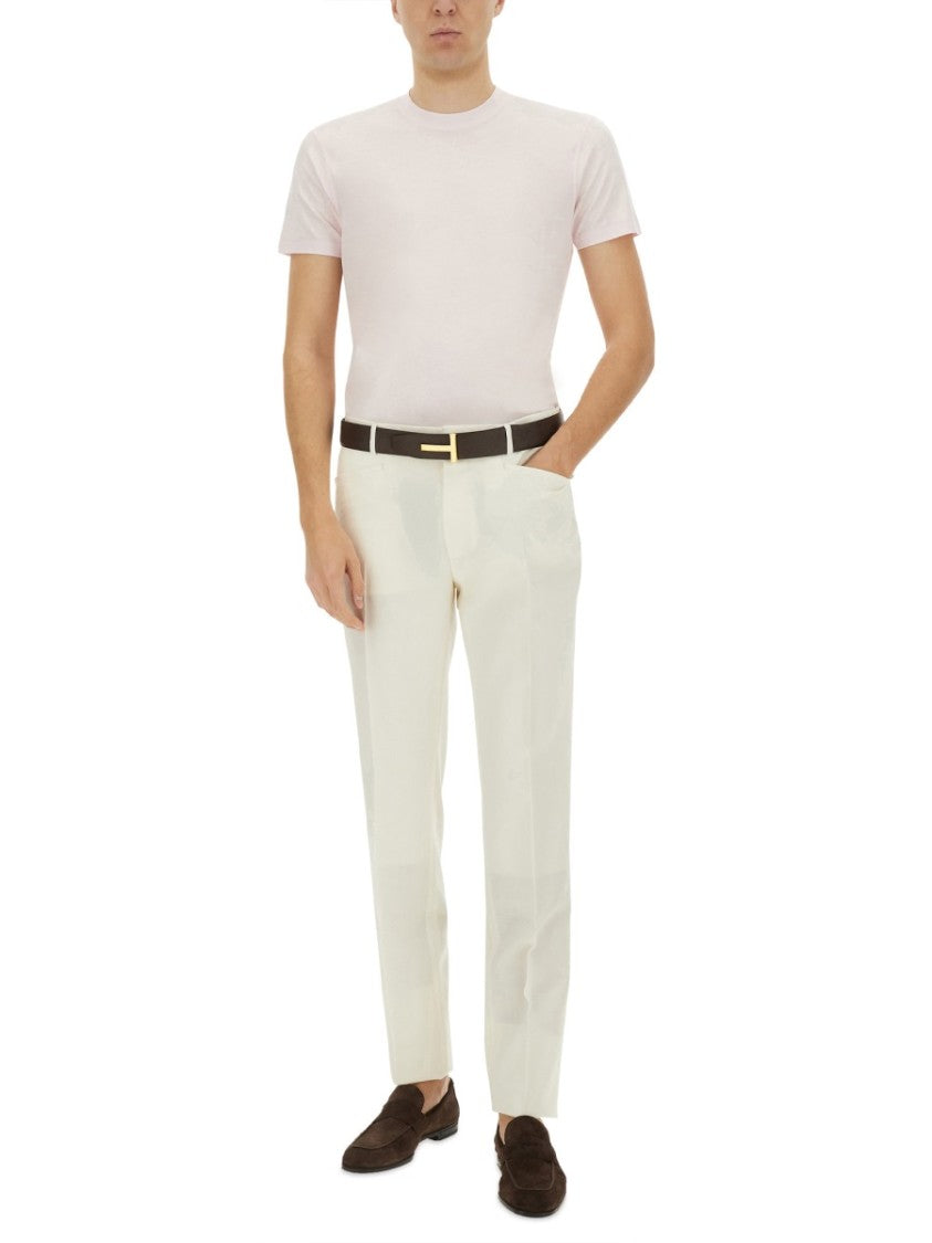 Tom Ford Regular Fit T-Shirt With Classic Crew Neckline