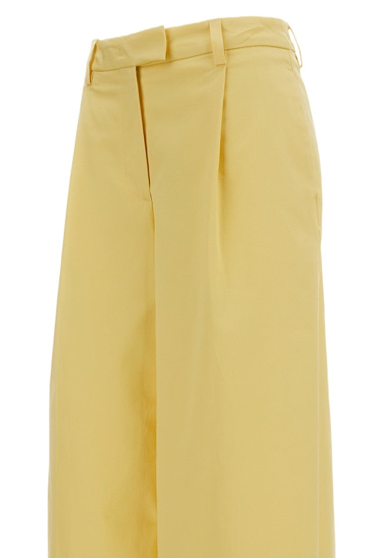 The Latest High-Rise Gabardine Trousers With Wide Leg Silhouette