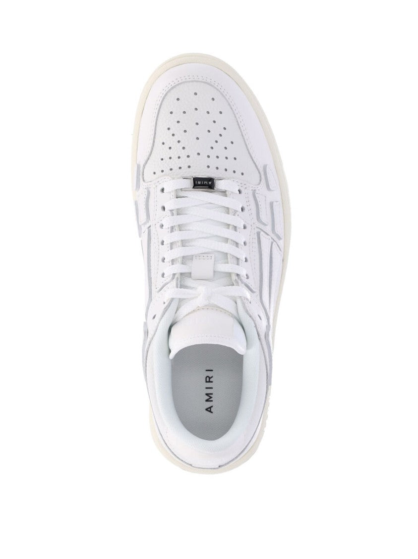 Amiri Skel White Contrasting Leather Low-Top Sneakers